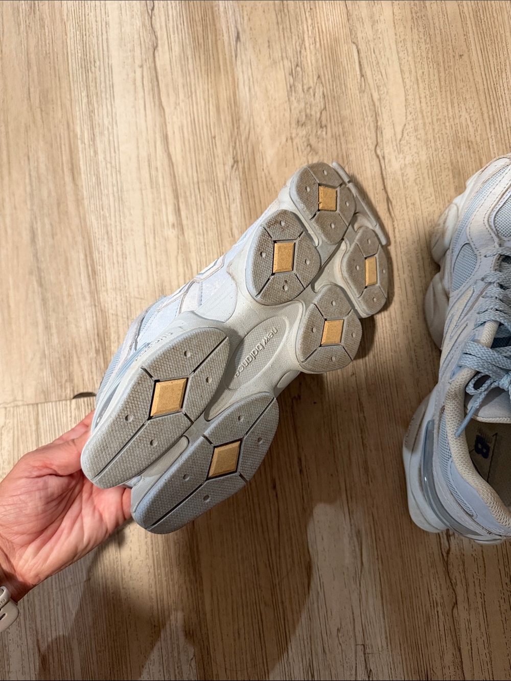 New Balance Women's Pale Blue Athletic Sneakers with White Accents - Picture 4 of 6
